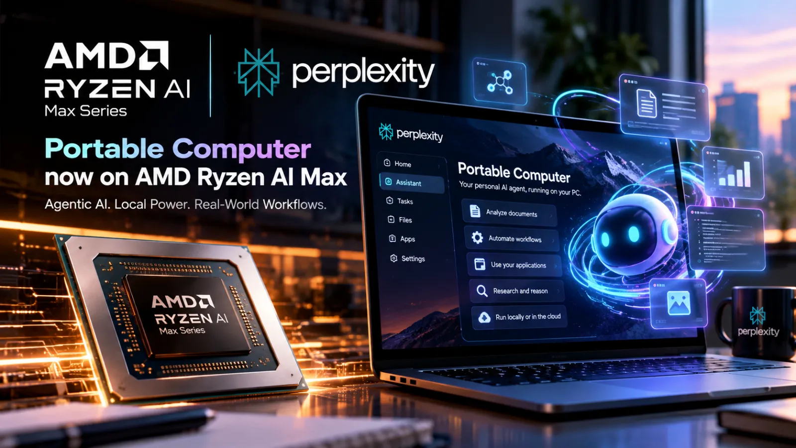 Perplexity Portable Computer, AMD Ryzen AI Max İşlemcili PC'lere Geldi